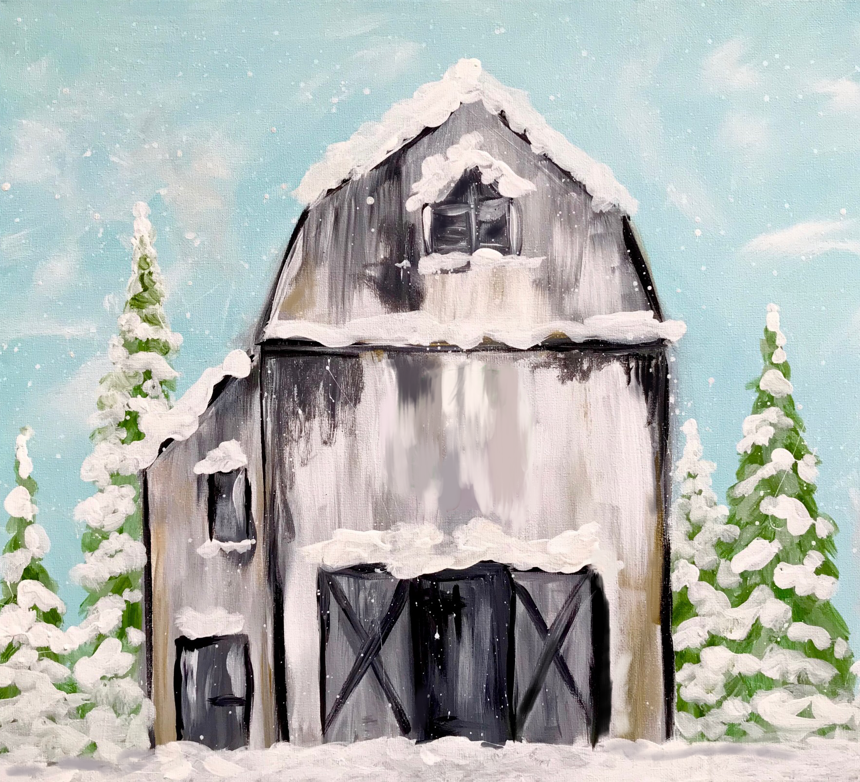 Winter on the Farm $30 (lightly pre-traced!)