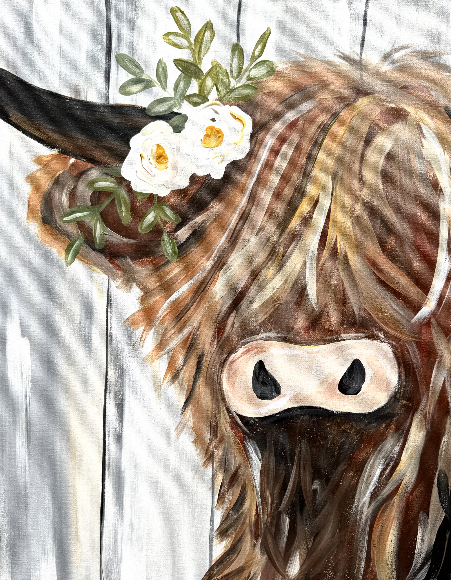 SOLD OUT! The Highland Cow $35 (Lightly pre-traced)