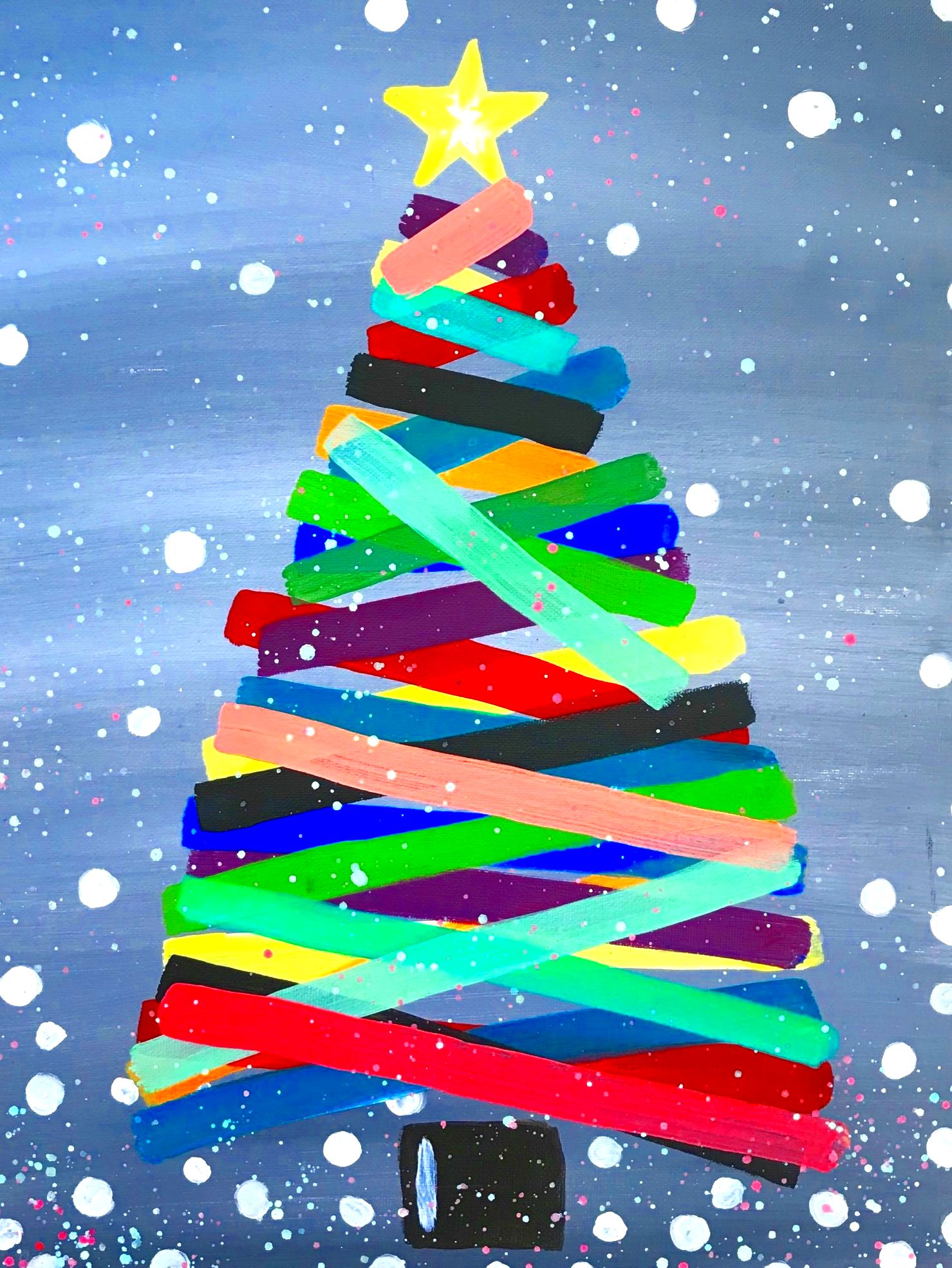 Modern Striped Holiday Tree!