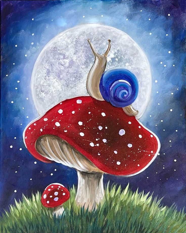 Midnight Mushroom II (Lightly pre-traced)