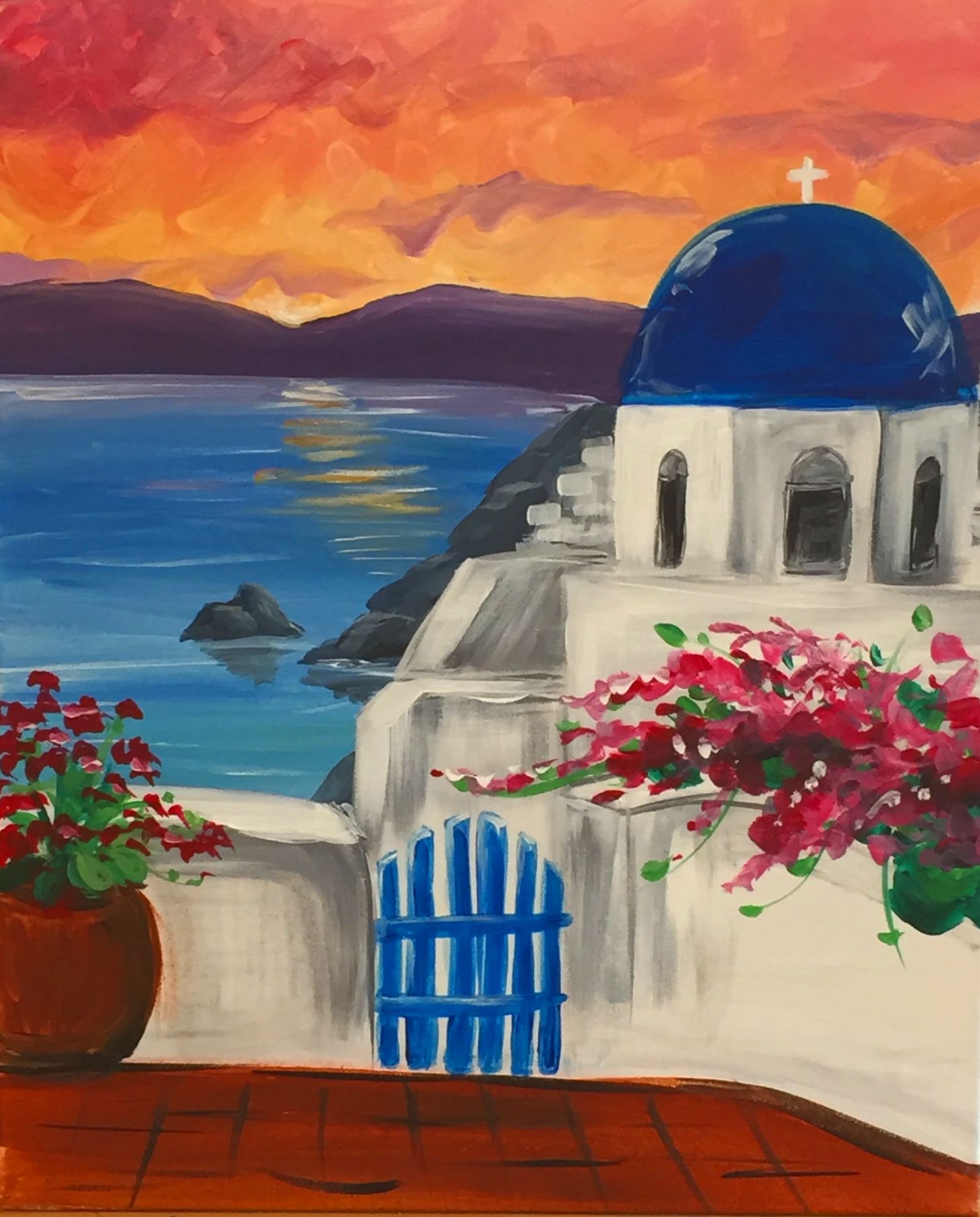 Santorini $30 (lightly pre-traced)