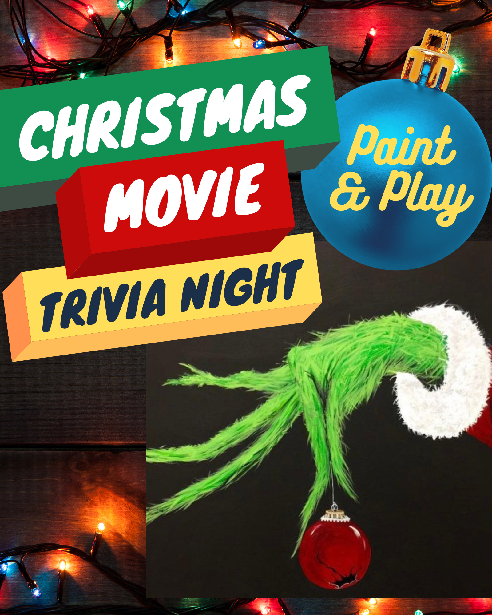 Paint & Play Christmas Movie TRIVIA NIGHT!